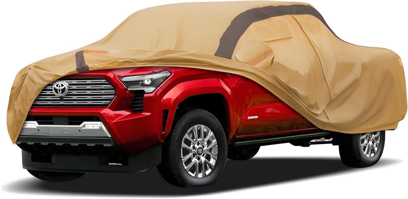 FSGRICH Tacoma Car Cover Waterproof All Weather Compatible with Toyota Tacoma 2005-2024, Outdoor Anti-UV Sun Rain Protection Full Exterior - Image 1